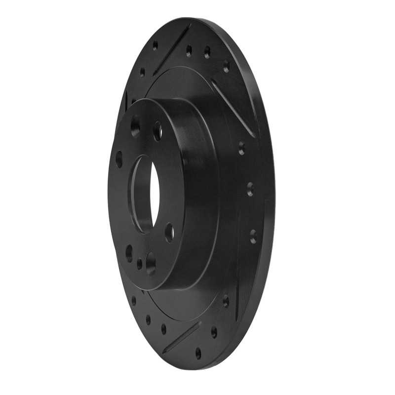 Picture of R1 1990-2003 Ford Escort Rear Left Drilled & Slotted Black Brake Rotor