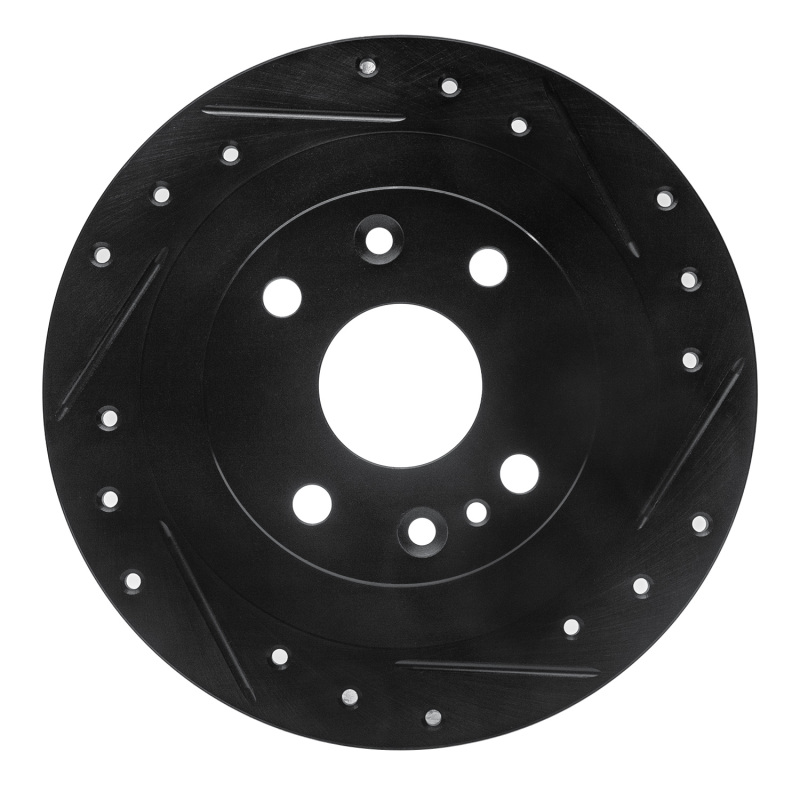 Picture of R1 1990-2003 Ford Escort Rear Right Drilled & Slotted Black Brake Rotor
