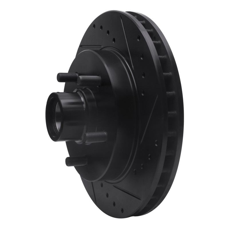 Picture of R1 1992-2002 Chevrolet Tahoe Front Right Drilled & Slotted Black Brake Rotor