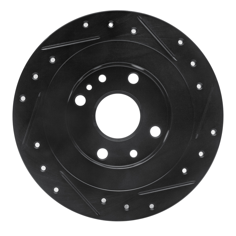 Picture of R1 1990-2003 Ford Escort Rear Left Drilled & Slotted Black Brake Rotor