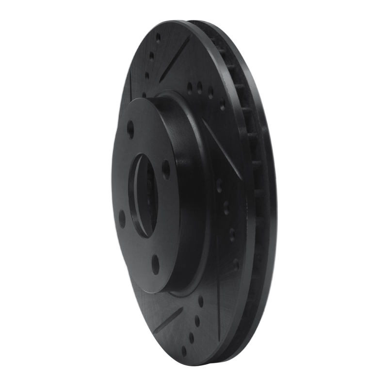 Picture of R1 1995-2004 Ford CONTOUR Front Left Drilled & Slotted Black Brake Rotor