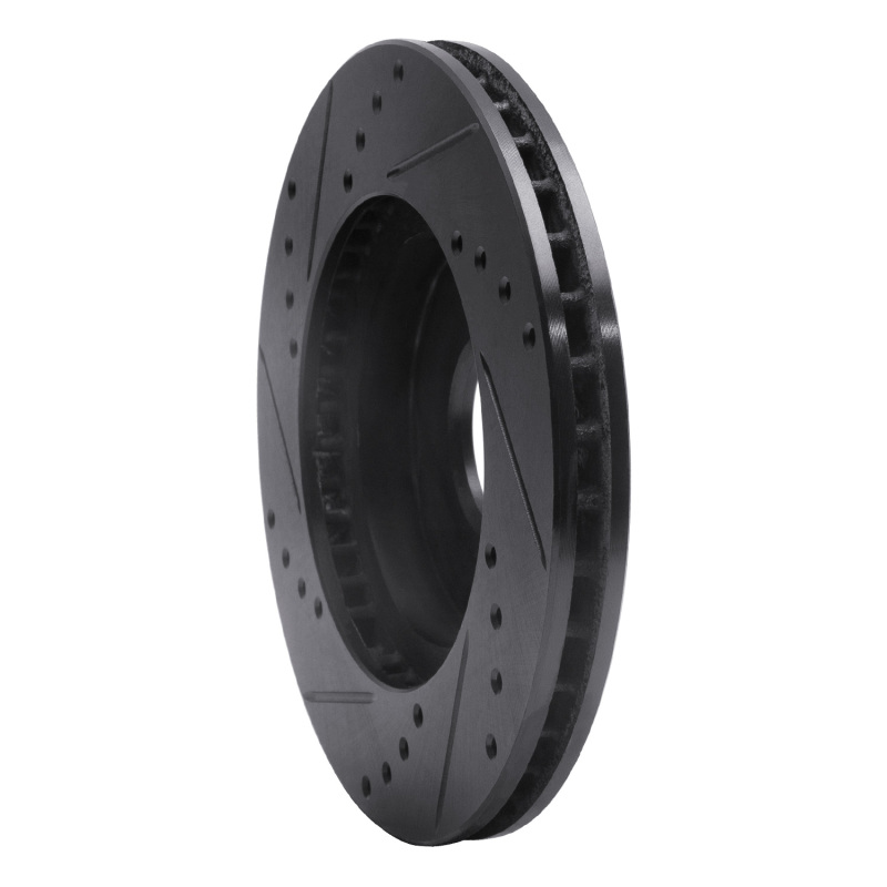 Picture of R1 1995-2004 Ford CONTOUR Front Right Drilled & Slotted Black Brake Rotor