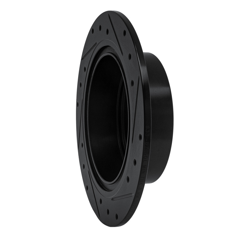 Picture of R1 2002-2025 Nissan Juke Rear Left Drilled & Slotted Black Brake Rotor