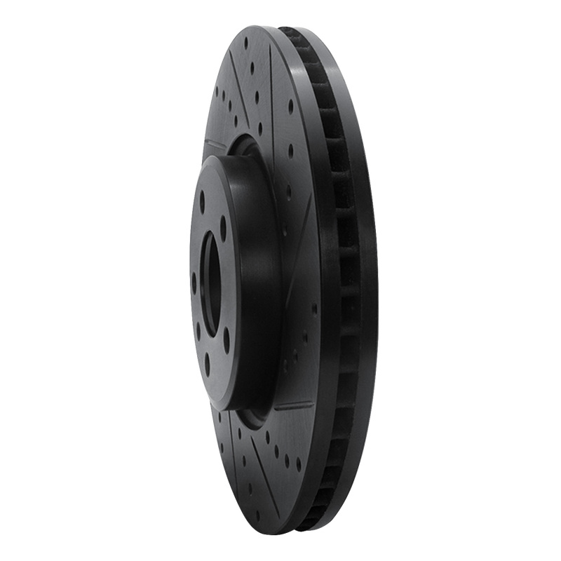 Picture of R1 2011-2017 Audi A4 (USA/Canada) Front Right Drilled & Slotted Black Brake Rotor