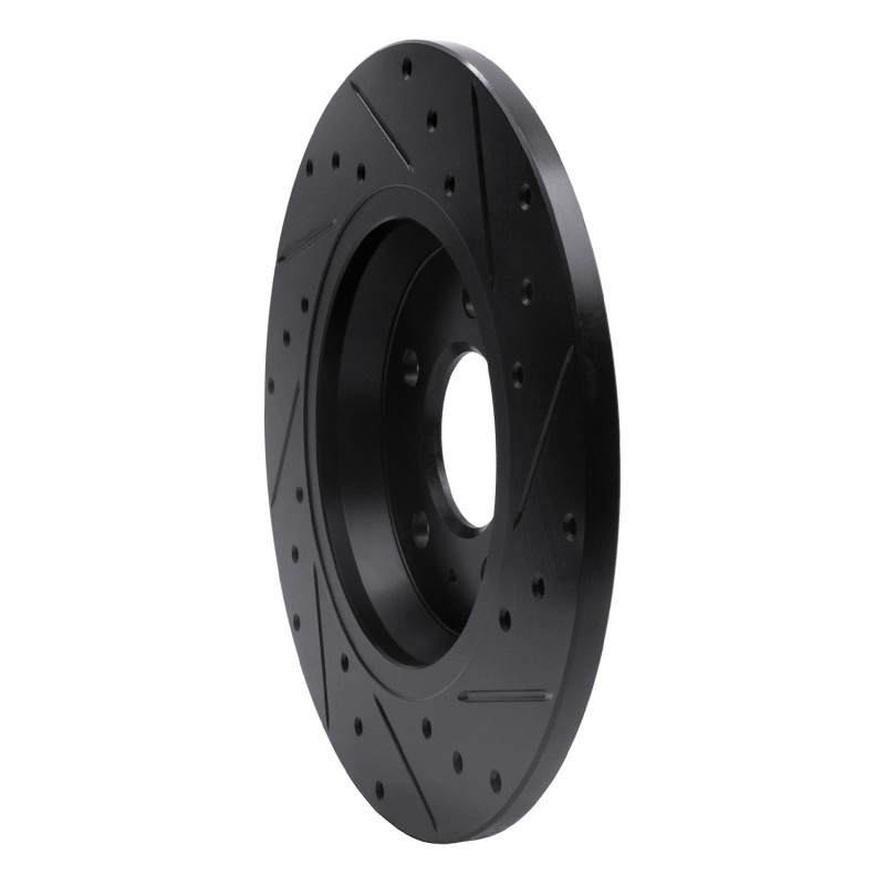 Picture of R1 09-25 Audi A4 Left Drilled & Slotted Black Brake Rotor