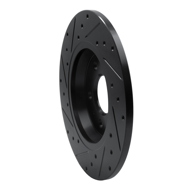 Picture of R1 09-25 Audi A4 Rear Right Drilled & Slotted Black Brake Rotor