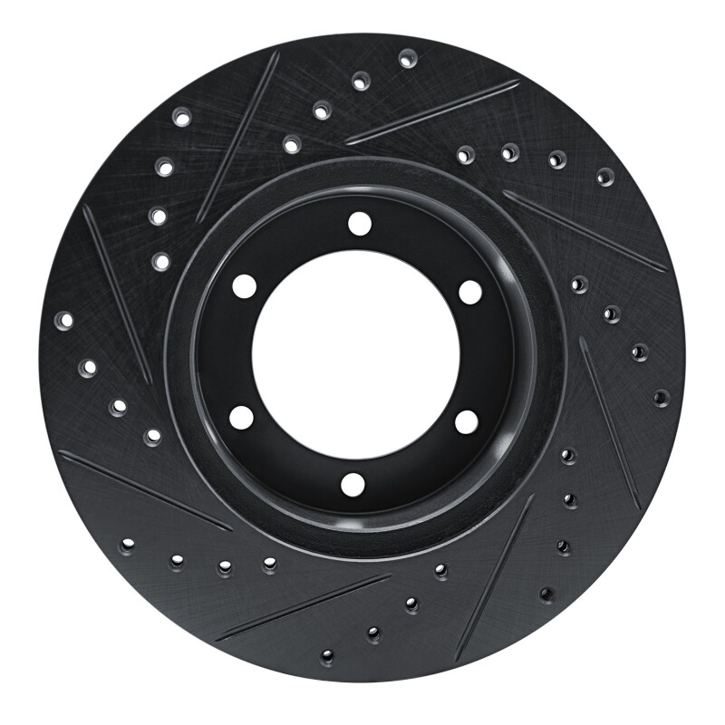 Picture of R1 1986-1995 Toyota 4Runner Front Right Drilled & Slotted Black Brake Rotor
