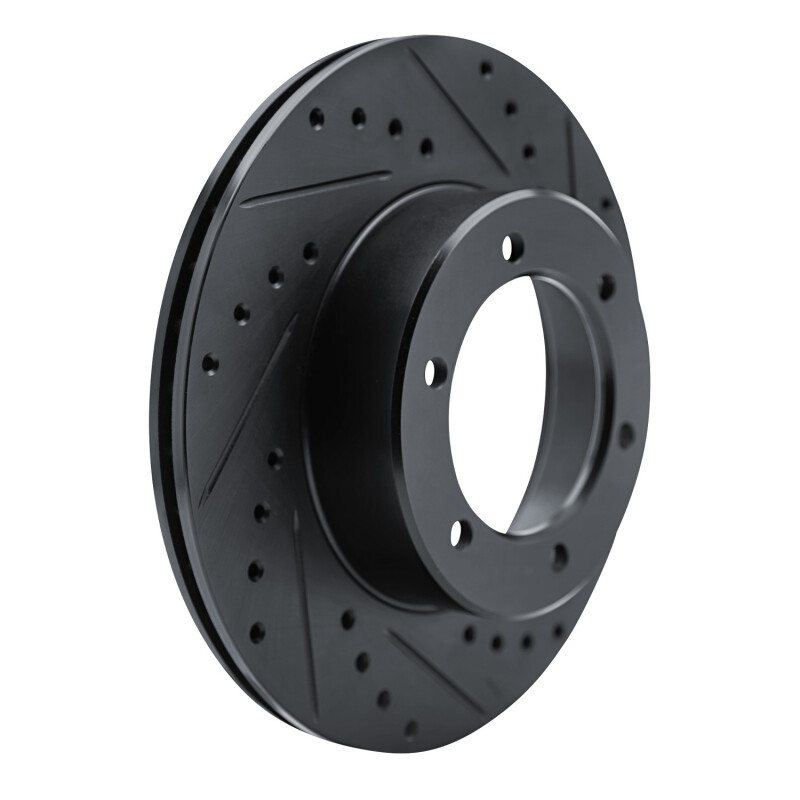 Picture of R1 1986-1995 Toyota 4Runner Front Right Drilled & Slotted Black Brake Rotor