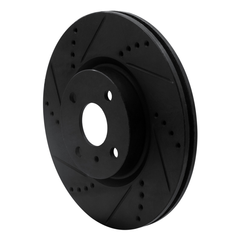 Picture of R1 2016-2025 Fiat 124 Spider Front Left Drilled & Slotted Black Brake Rotor