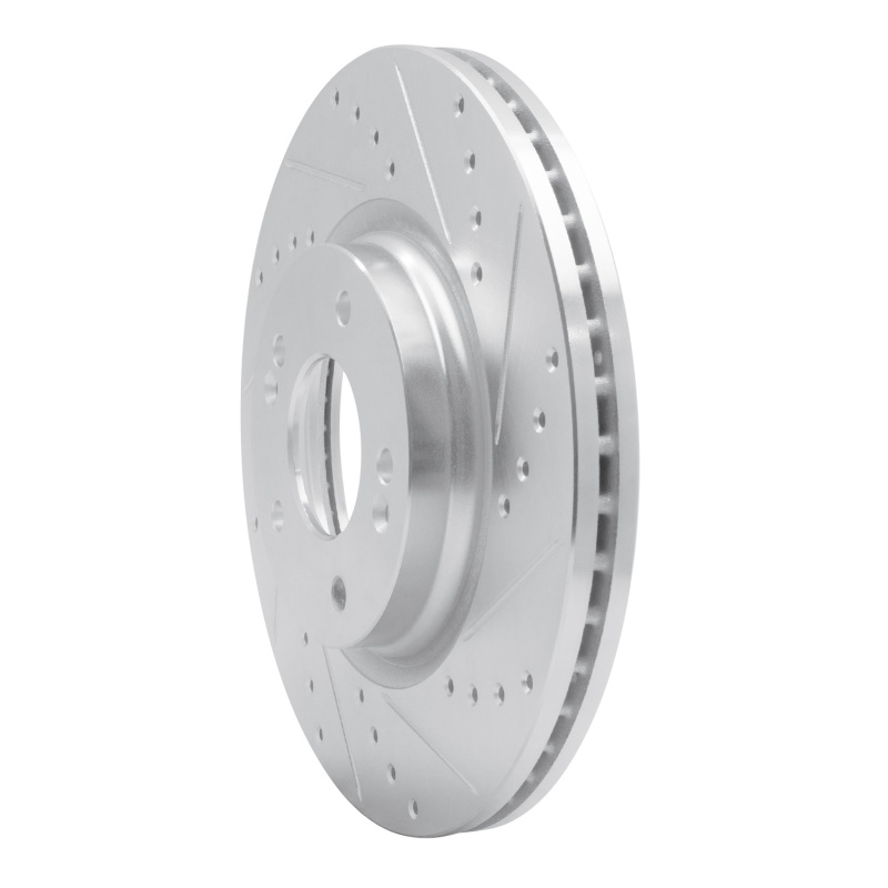 Picture of R1 2020-2025 Hyundai Elantra Front Right Drilled & Slotted Silver Brake Rotor