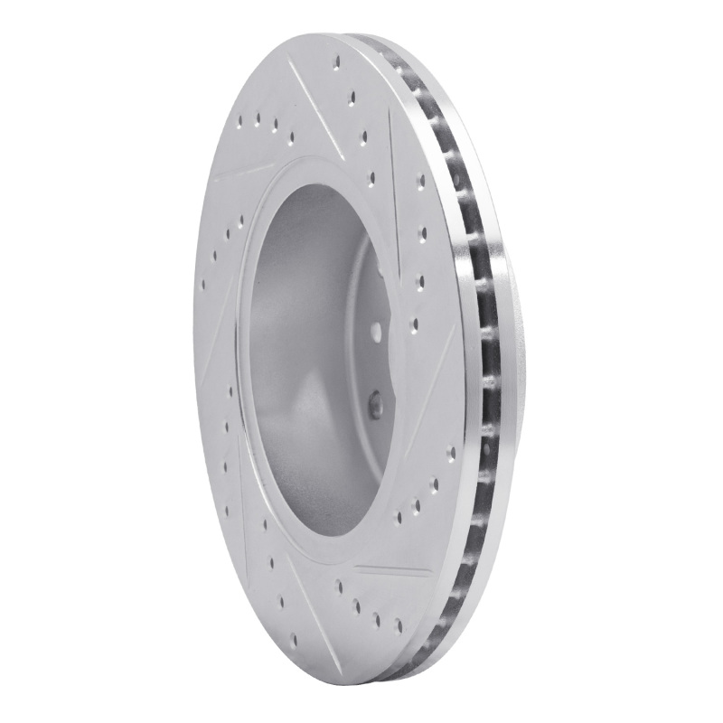 Picture of R1 1994-2002 Land Rover Range Rover Front Left Drilled & Slotted Silver Brake Rotor