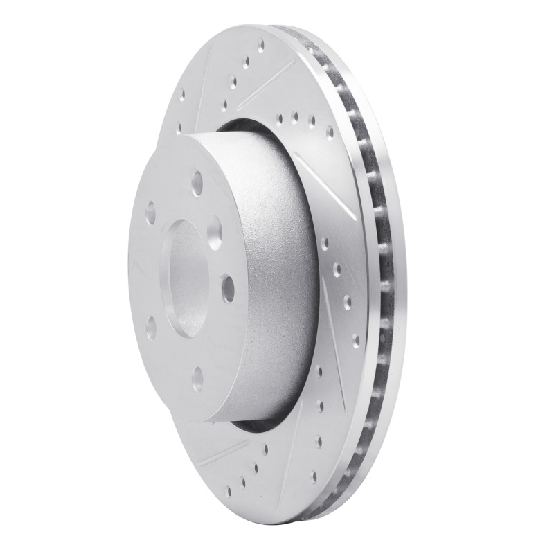 Picture of R1 1994-2002 Land Rover Range Rover Front Left Drilled & Slotted Silver Brake Rotor