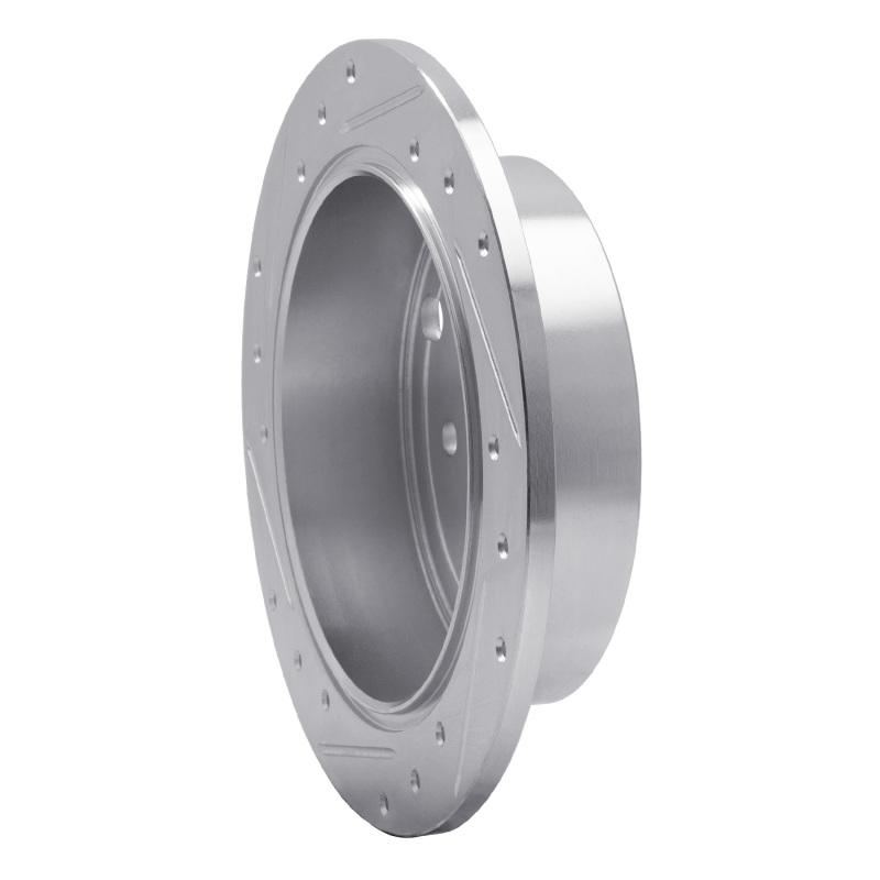 Picture of R1 2015-2021 Subaru WRX Rear Right Drilled & Slotted Silver Brake Rotor