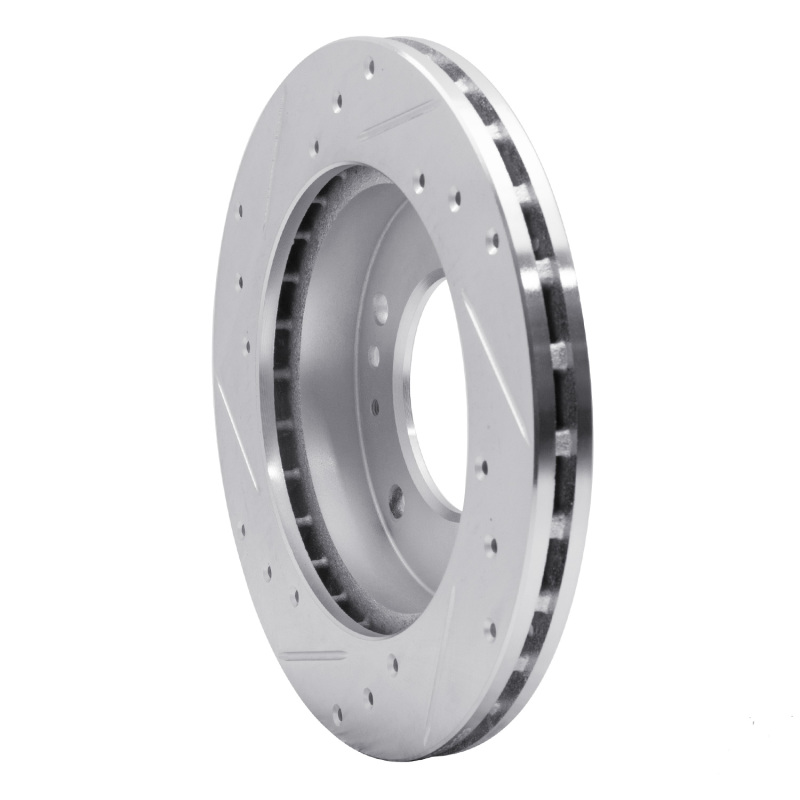 Picture of R1 2006-2015 Jaguar XJR Rear Right Drilled & Slotted Silver Brake Rotor