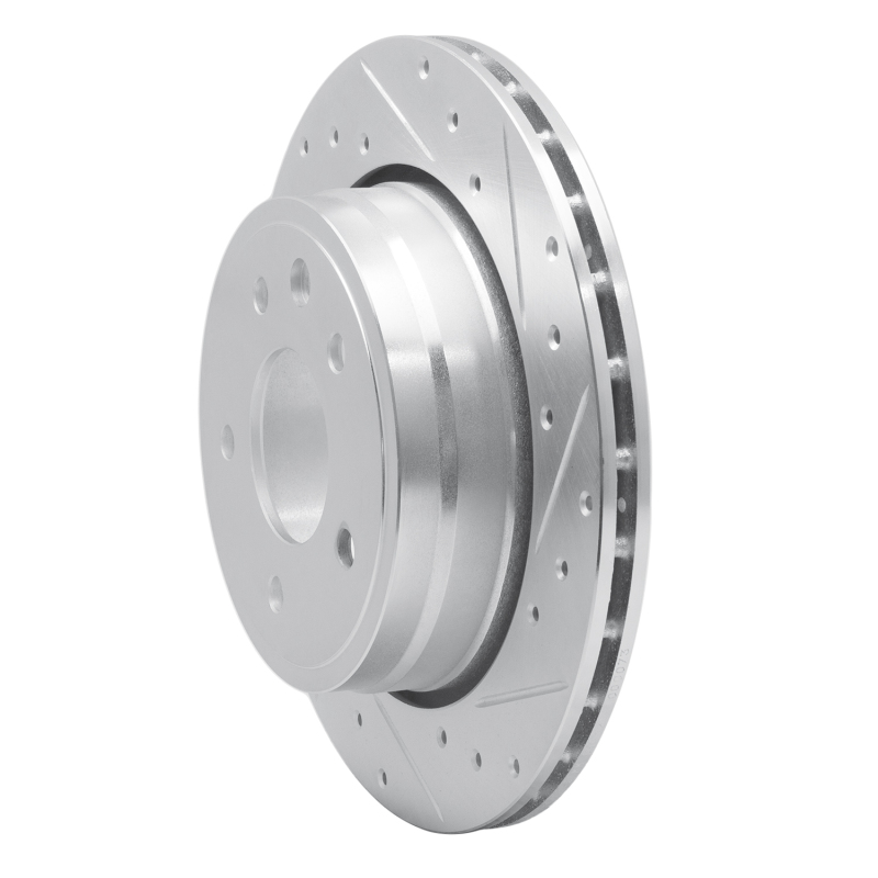 Picture of R1 1995-2006 Jaguar XJS Rear Right Drilled & Slotted Silver Brake Rotor