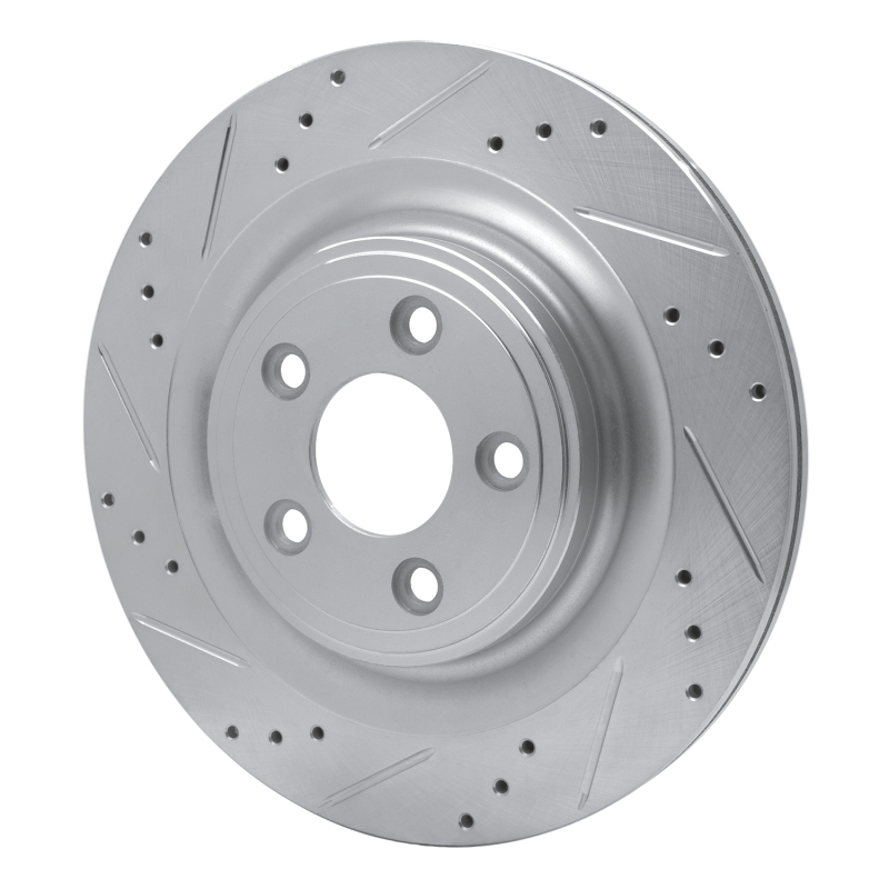 Picture of R1 2006-2015 Jaguar XJ Rear Left Drilled & Slotted Silver Brake Rotor