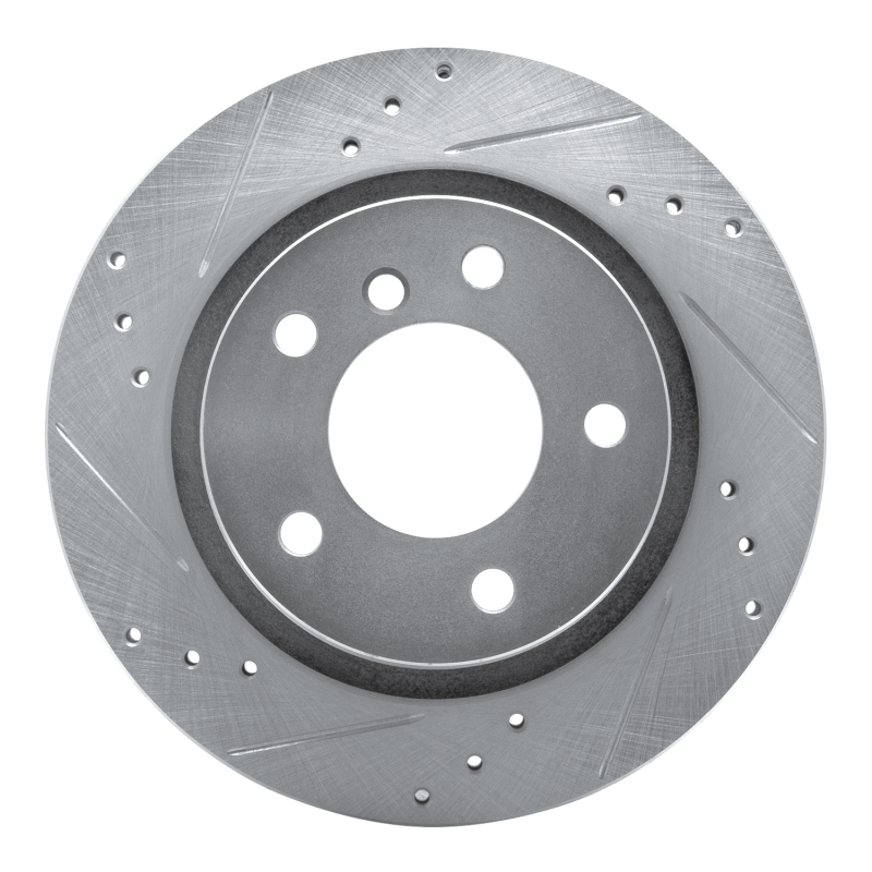 Picture of R1 2003-2008 BMW Z4 Rear Left Drilled & Slotted Silver Brake Rotor