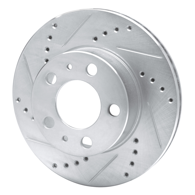 Picture of R1 1976-1993 Volvo 265 Front Left Drilled & Slotted Silver Brake Rotor