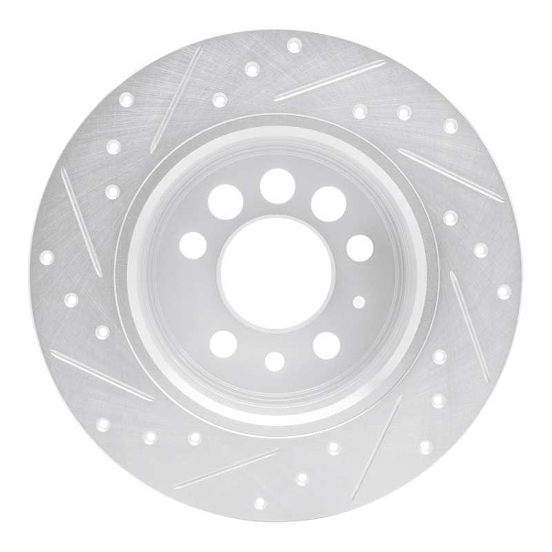 Picture of R1 1974-1995 Volvo 245 Rear Right Drilled & Slotted Silver Brake Rotor