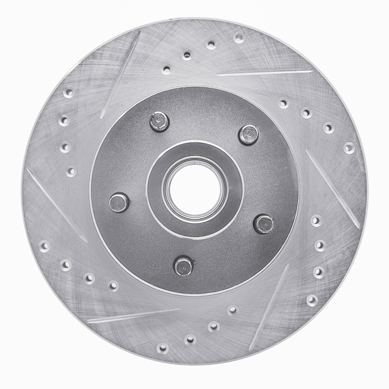Picture of R1 1973-1989 Chrysler New Yorker Front Left Drilled & Slotted Silver Brake Rotor