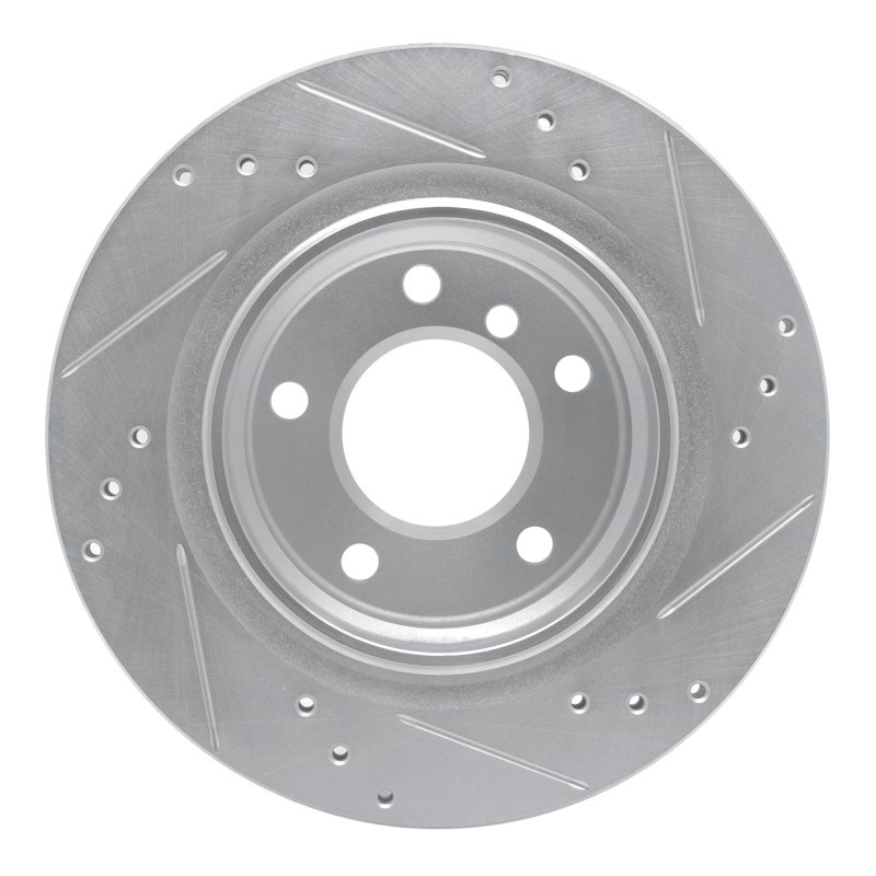 Picture of R1 2003-2008 BMW Z4 Rear Left Drilled & Slotted Silver Brake Rotor