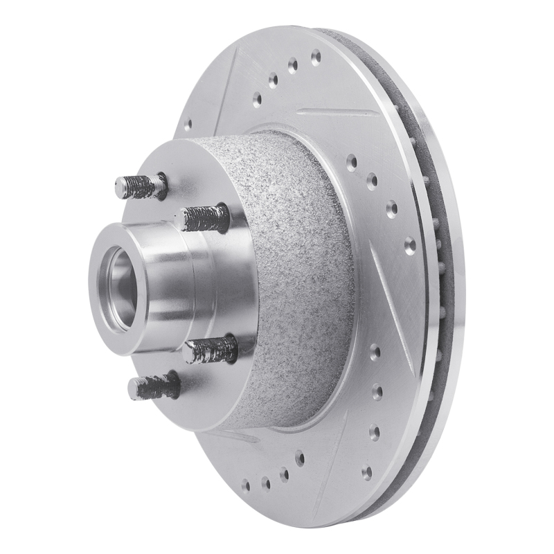 Picture of R1 1973-1989 Chrysler New Yorker Front Left Drilled & Slotted Silver Brake Rotor