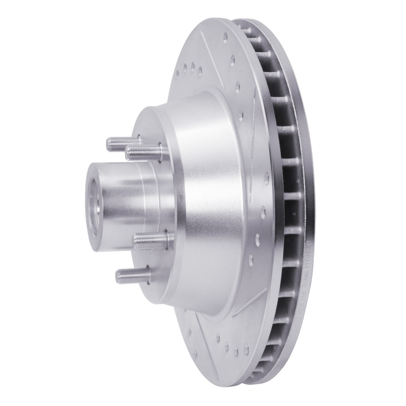 Picture of R1 1969-1973 Chrysler New Yorker Front Right Drilled & Slotted Silver Brake Rotor