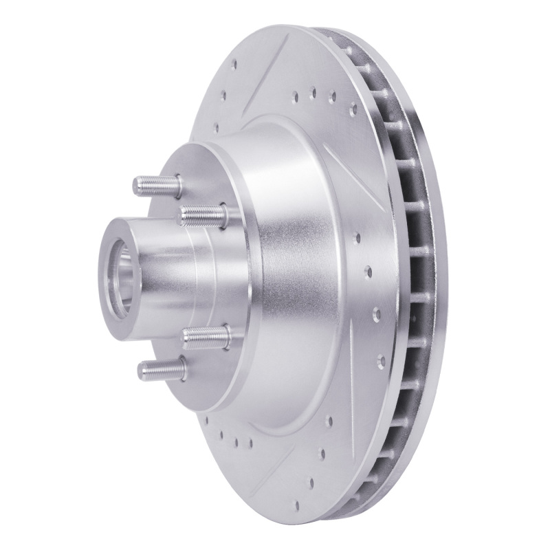 Picture of R1 1969-1973 Chrysler New Yorker Front Left Drilled & Slotted Silver Brake Rotor
