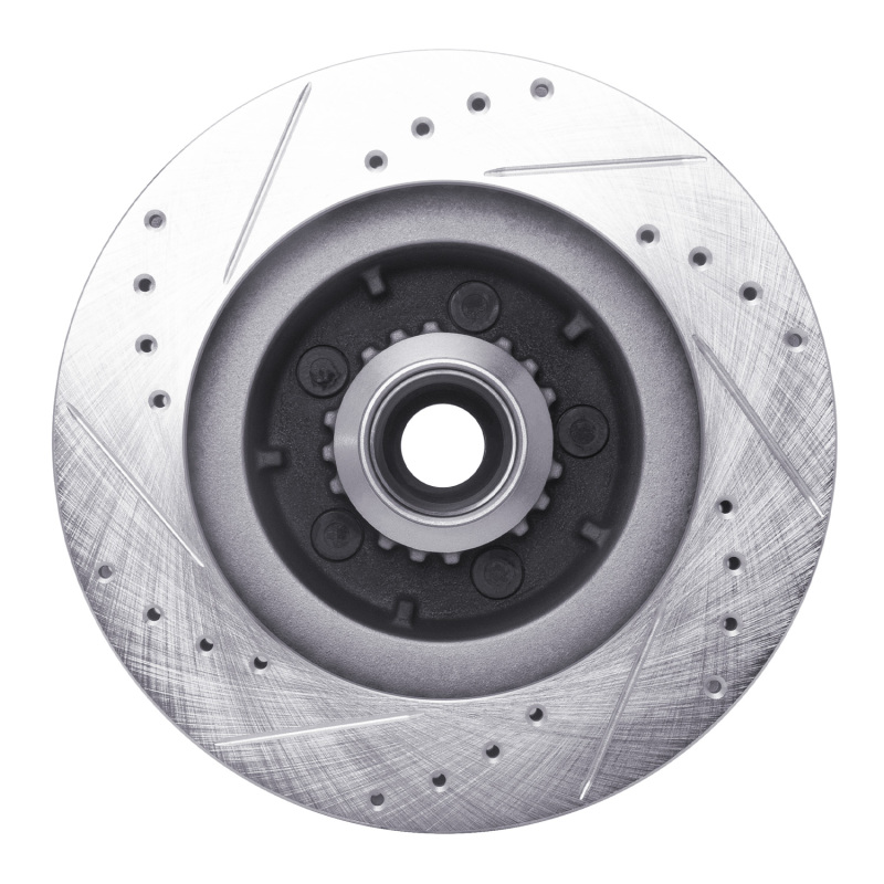 Picture of R1 1969-1973 Chrysler New Yorker Front Right Drilled & Slotted Silver Brake Rotor