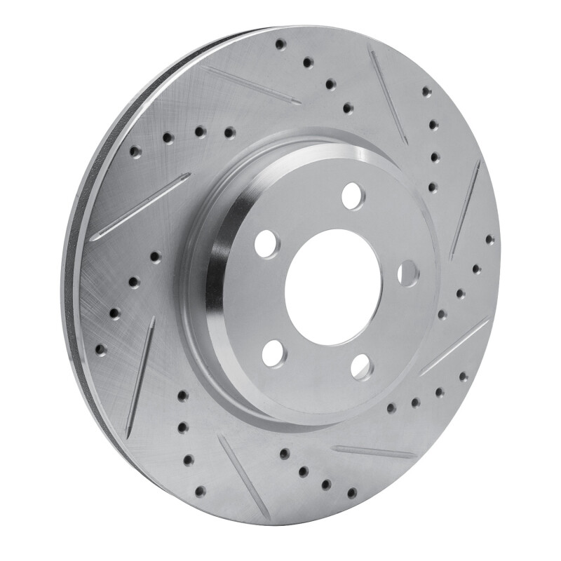 Picture of R1 2005-2023 Chrysler 300 Front Right Drilled & Slotted Silver Brake Rotor