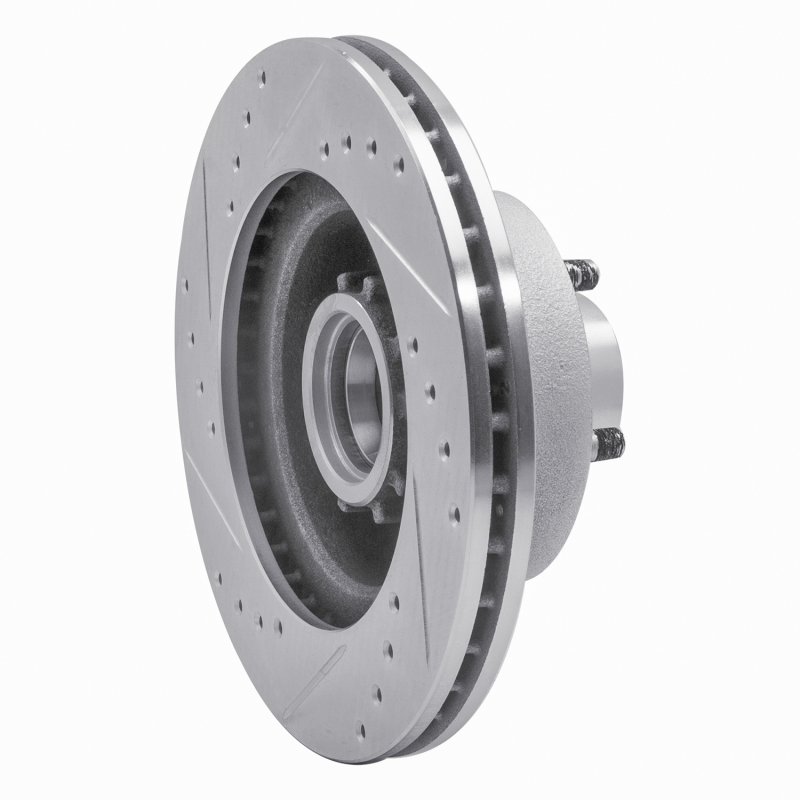 Picture of R1 1973-1989 Chrysler CORDOBA Front Right Drilled & Slotted Silver Brake Rotor