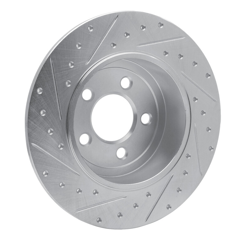 Picture of R1 2005-2023 Chrysler 300 Rear Right Drilled & Slotted Silver Brake Rotor