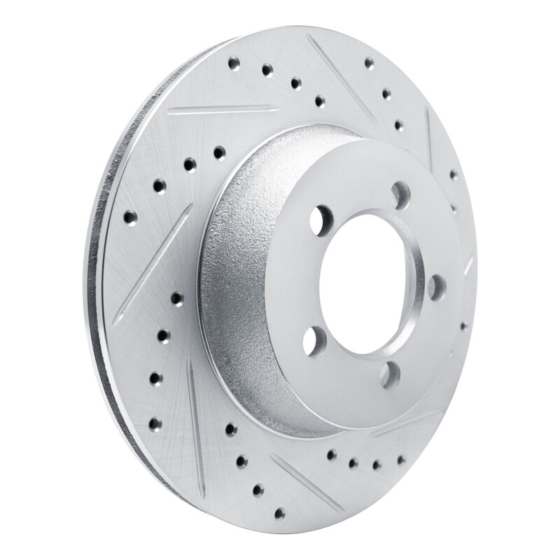 Picture of R1 1965-1972 Dodge Dart Front Right Drilled & Slotted Silver Brake Rotor