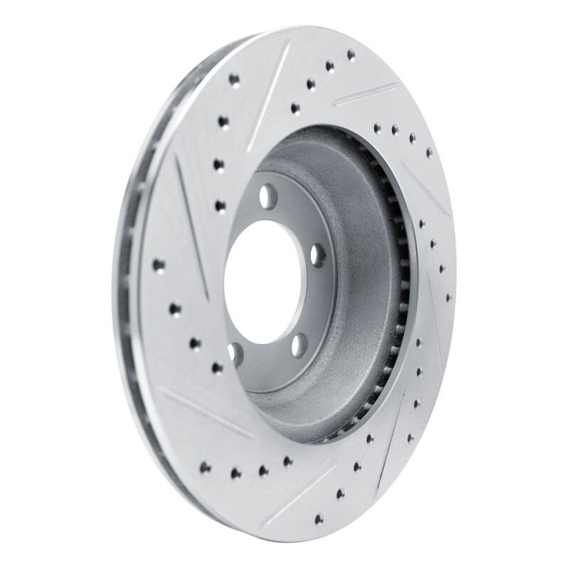 Picture of R1 1965-1972 Dodge Dart Front Right Drilled & Slotted Silver Brake Rotor