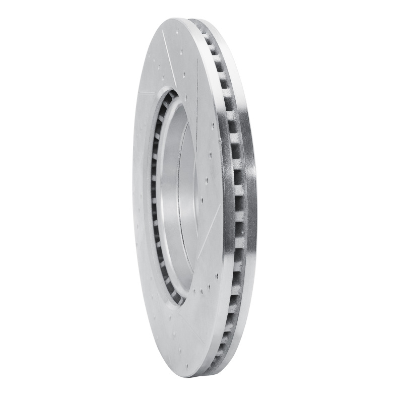Picture of R1 2019-2025 Ram 1500 Front Left Drilled & Slotted Silver Brake Rotor