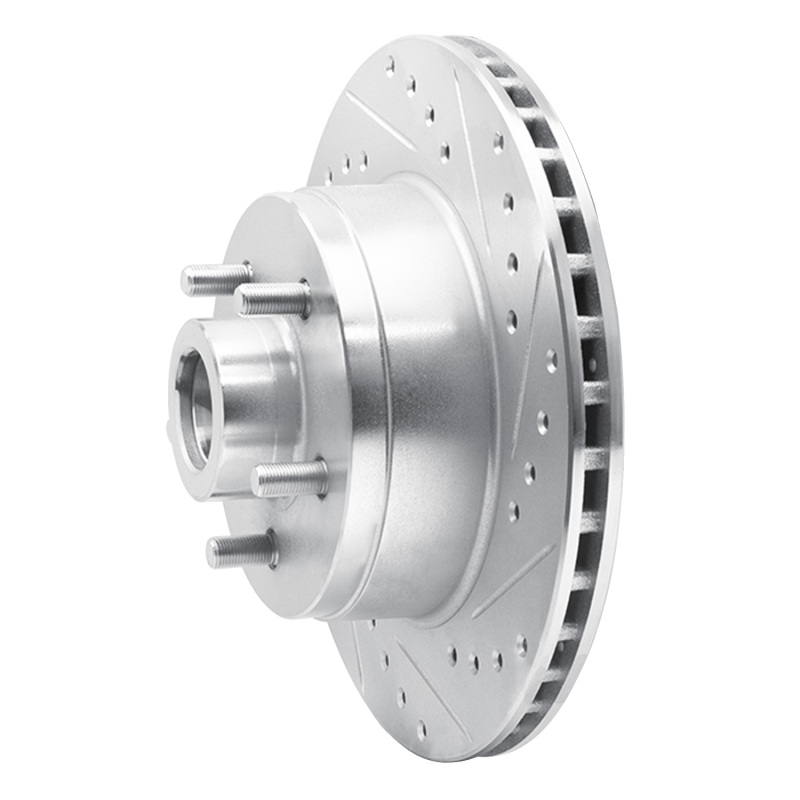 Picture of R1 1987-1990 Dodge Dakota RWD Front Right Drilled & Slotted Silver Brake Rotor