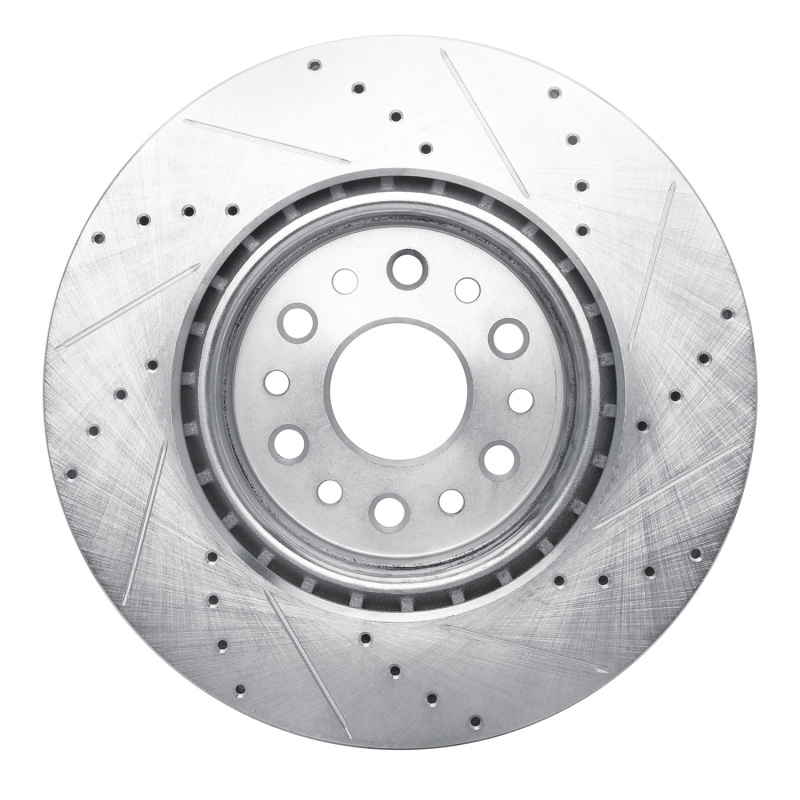 Picture of R1 2019-2025 Ram 1500 Front Left Drilled & Slotted Silver Brake Rotor