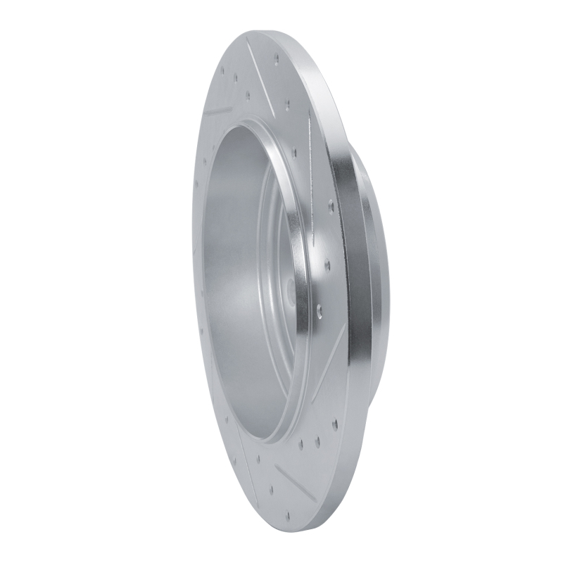 Picture of R1 2011-2022 Dodge Durango Rear Left Drilled & Slotted Silver Brake Rotor