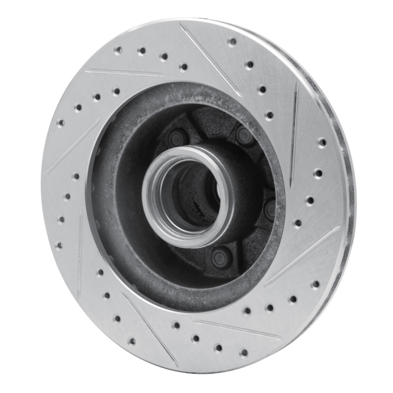 Picture of R1 1987-1990 Dodge Dakota RWD Front Left Drilled & Slotted Silver Brake Rotor