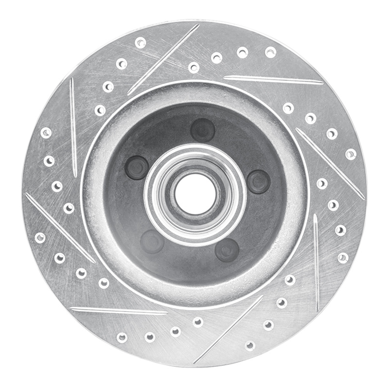 Picture of R1 1987-1990 Dodge Dakota RWD Front Right Drilled & Slotted Silver Brake Rotor