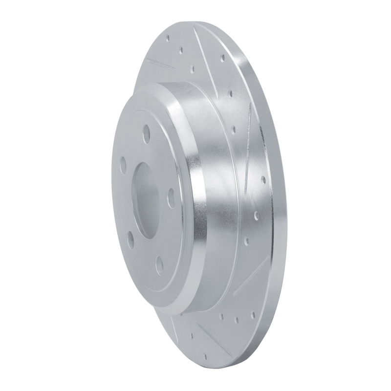 Picture of R1 2011-2022 Dodge Durango Rear Right Drilled & Slotted Silver Brake Rotor