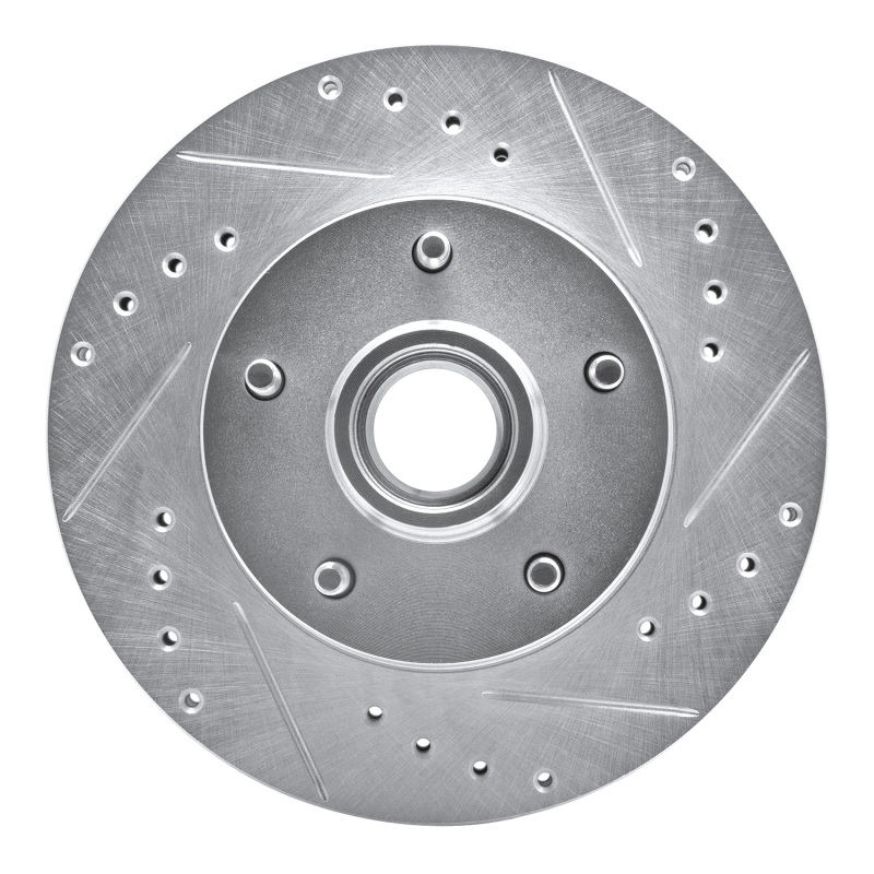 Picture of R1 1978-1990 Buick Electra Front Right Drilled & Slotted Silver Brake Rotor