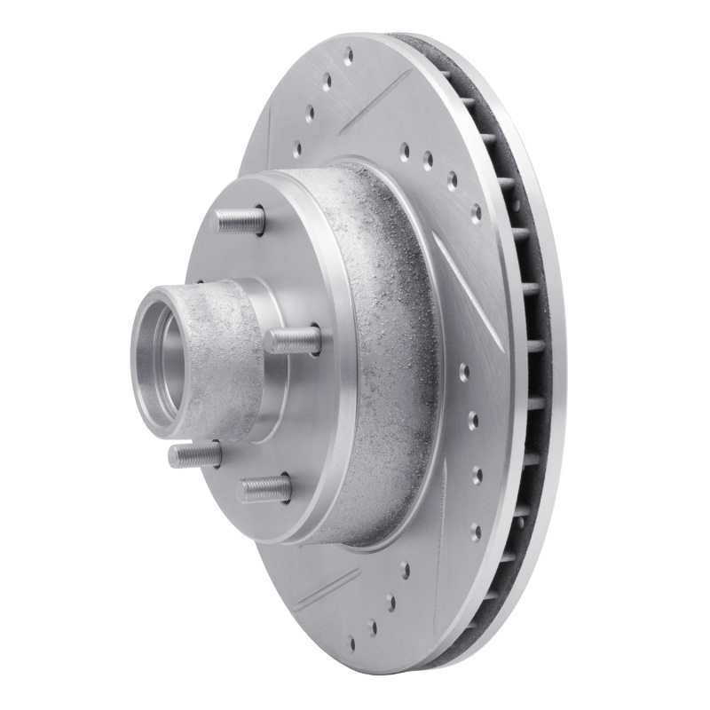 Picture of R1 1978-1990 Buick Skylark Front Left Drilled & Slotted Silver Brake Rotor