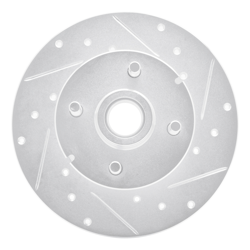 Picture of R1 1978-1987 Chevrolet CHEVETTE Front Right Drilled & Slotted Silver Brake Rotor