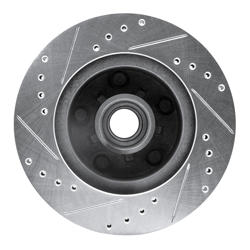 Picture of R1 1978-1990 Buick Electra Front Right Drilled & Slotted Silver Brake Rotor