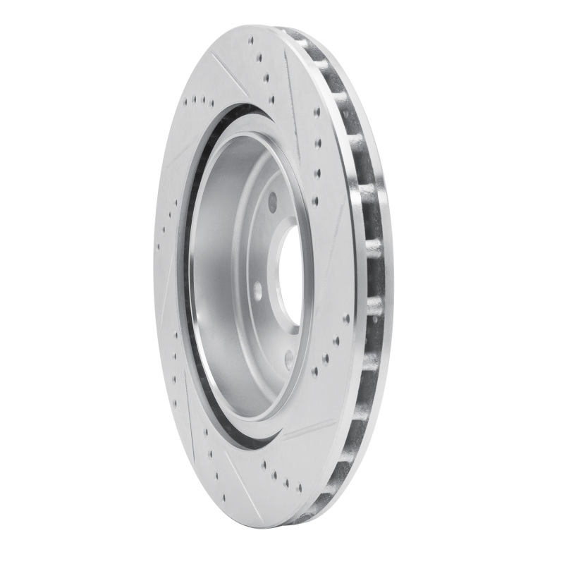 Picture of R1 2006-2013 Chevrolet Corvette Rear Left Drilled & Slotted Silver Brake Rotor