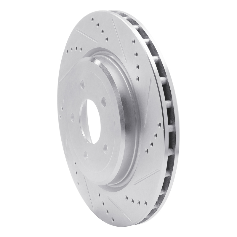 Picture of R1 2006-2013 Chevrolet Corvette Rear Right Drilled & Slotted Silver Brake Rotor