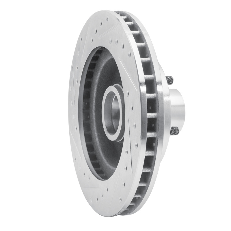 Picture of R1 1969-1996 Buick Estate Wagon Front Right Drilled & Slotted Silver Brake Rotor