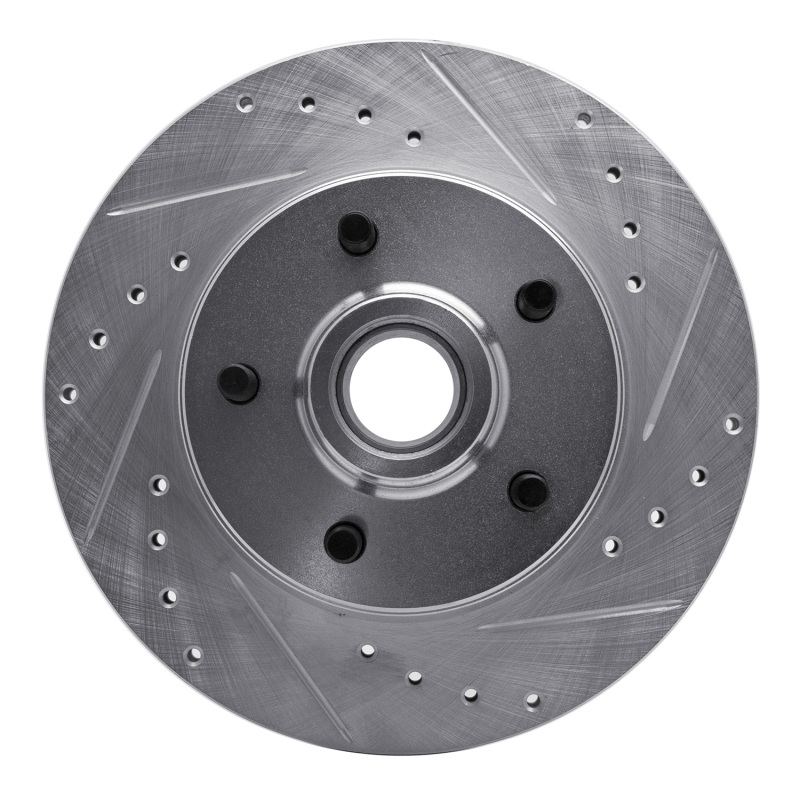 Picture of R1 1988-1991 Chevrolet C1500 Front Right Drilled & Slotted Silver Brake Rotor