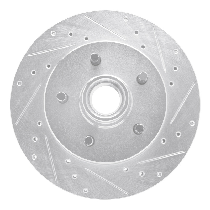 Picture of R1 1988-1994 Chevrolet C1500 Front Right Drilled & Slotted Silver Brake Rotor